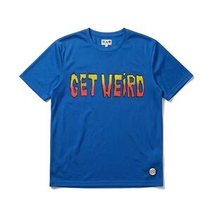 Unbranded Men's Blue 'GET WEIRD' Graphic Short Sleeve Tee